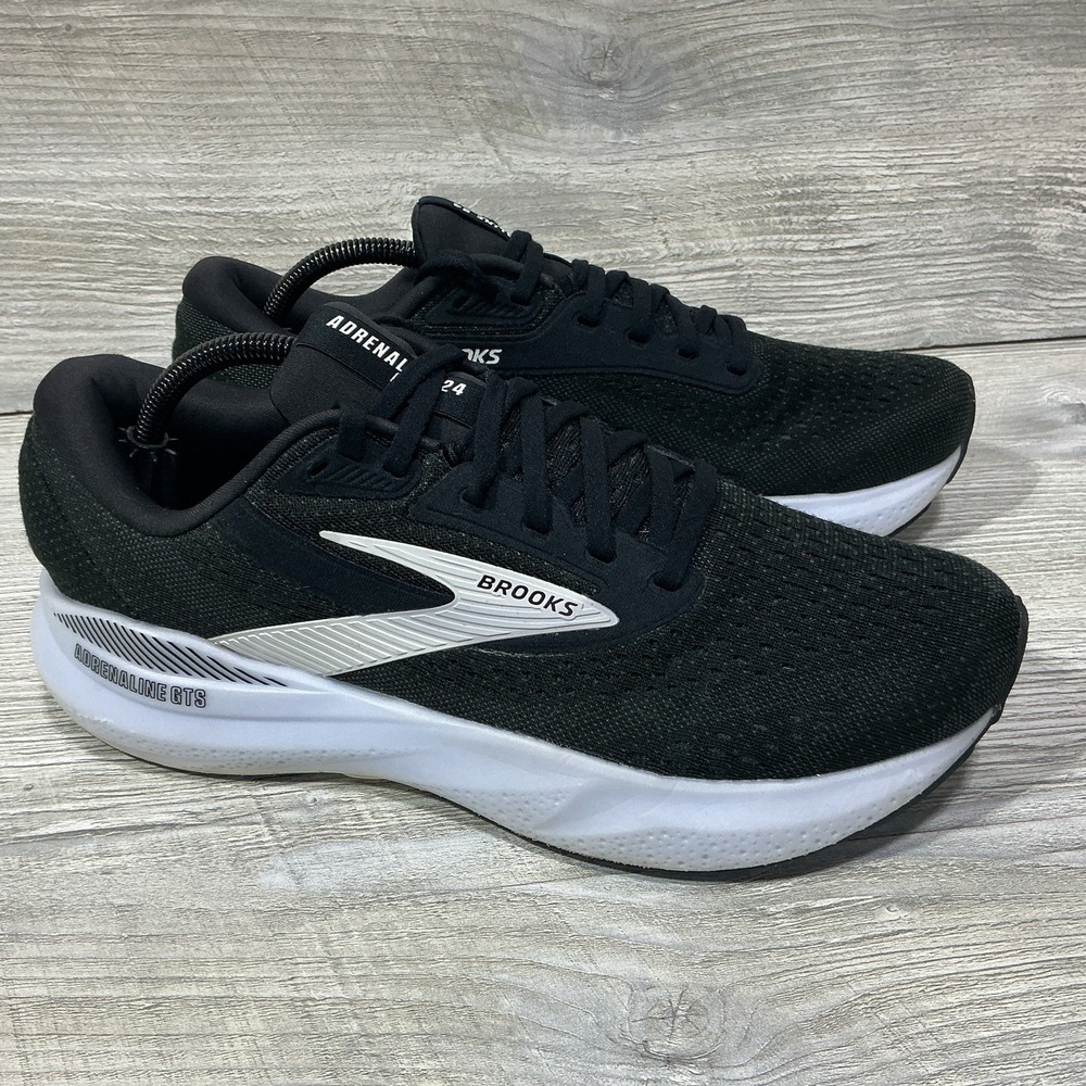 Brooks Adrenaline GTS 24 Running Shoes Black White 1204261D087 Women's 11 Wide D